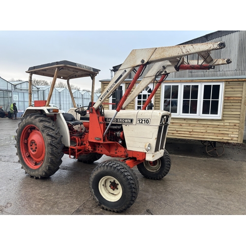 203 - A 1975 DAVID BROWN 1210 TRACTOR WITH FORE END LOADER, REGISTRATION NVP 518P, CURRENT OWNER SINCE 200... 