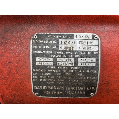 203 - A 1975 DAVID BROWN 1210 TRACTOR WITH FORE END LOADER, REGISTRATION NVP 518P, CURRENT OWNER SINCE 200... 