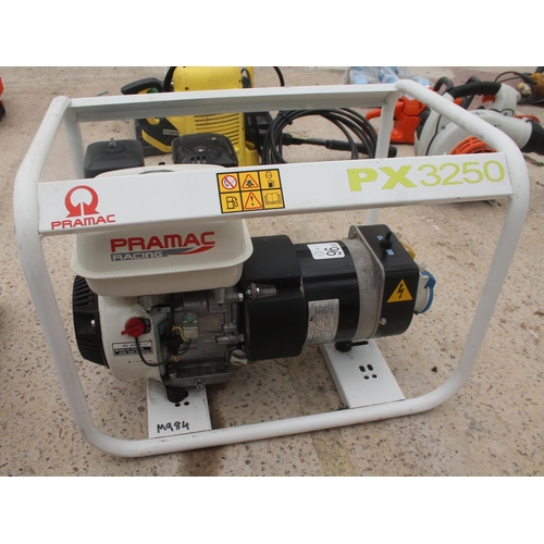 31 - PRAMAC PX3250  GENERATOR PRODUCES POWER NO VAT