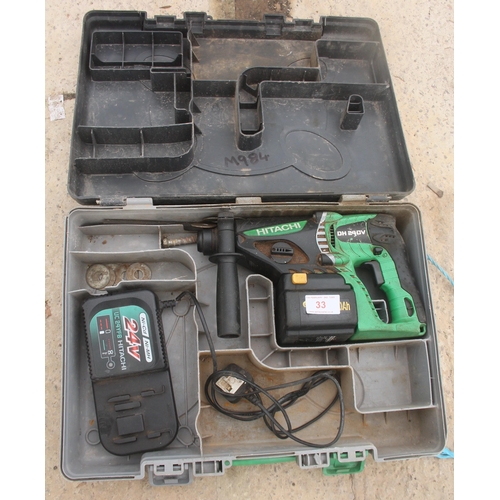 33 - HITACHI 24V DRILL NO VAT