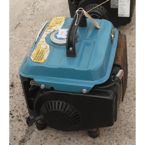 412 - WORKZONE PETROL GENERATOR  NO VAT