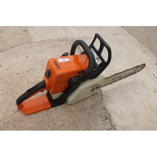 48 - A STIHL MS210 CHAINSAW  NO  VAT