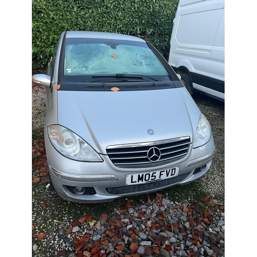 185 - MERCEDES A CLASS LM05FVD NO LOG BOOK NO VAT WHILST ALL DESCRIPTIONS ARE GIVEN IN GOOD FAITH ALL LOTS... 