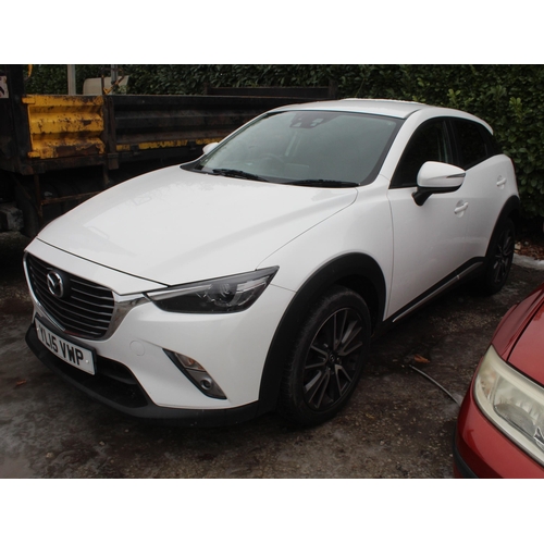 194 - A MAZDA CX-3 SPORT D 4 X 4 5 DOOR HATCHBACK WITH 1.5 DIESEL ENGINE 2 KEYS MOT TILL 21/07/25 REG YL15... 