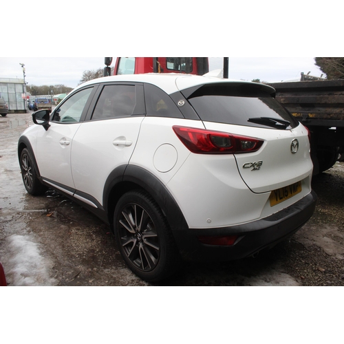 194 - A MAZDA CX-3 SPORT D 4 X 4 5 DOOR HATCHBACK WITH 1.5 DIESEL ENGINE 2 KEYS MOT TILL 21/07/25 REG YL15... 