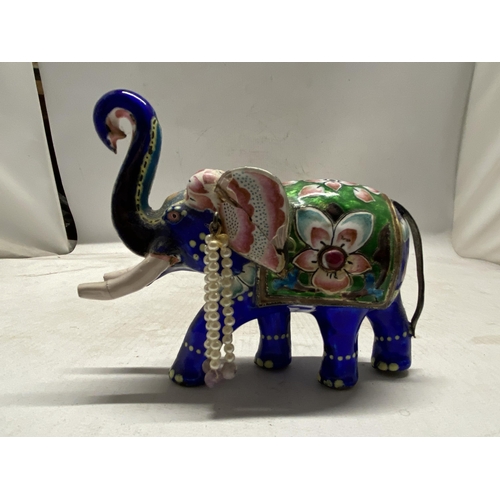 340 - THREE MEENAKARI ENAMELLED ELEPHANTS