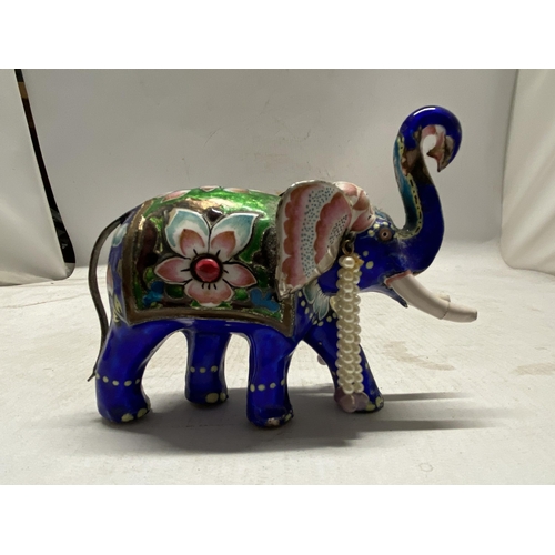 340 - THREE MEENAKARI ENAMELLED ELEPHANTS