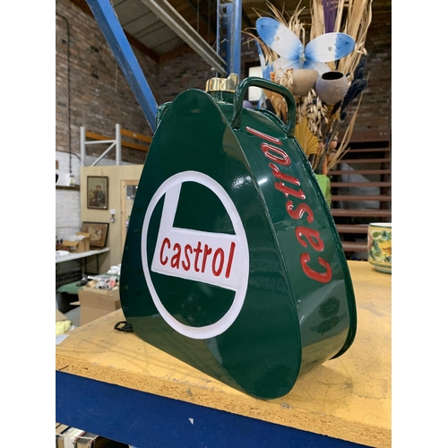 446 - A GREEN CASTROL PETROL CAN