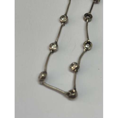 531 - TWO MARKED SILVER BRACELETS WITH STONES