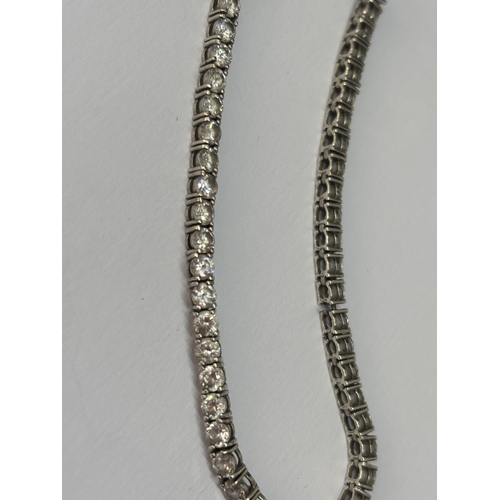 531 - TWO MARKED SILVER BRACELETS WITH STONES