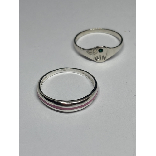 581 - FOUR MARKED SILVER RINGS