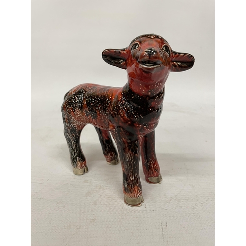 701 - AN ANITA HARRIS LAMB SIGNED IN GOLD