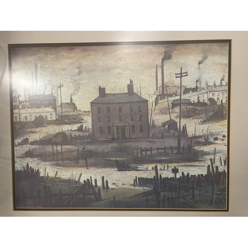 798 - A LARGE FRAMED L.S LOWRY PRINT