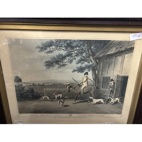 799 - TWO VINTAGE HUNTING PRINTS