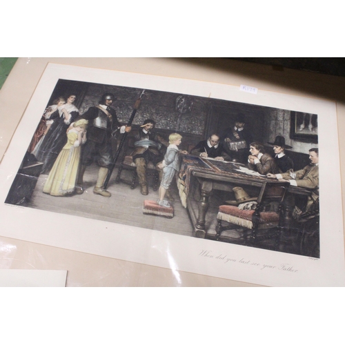 904 - A COLLECTION OF NINE LARGE VINTAGE PRINTS