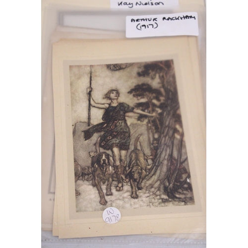 932 - A LARGE QUANTITY OF PRINTS TO INCLUDE ARTHUR RACKHAM, HEATH ROBINSON, KAY NEILSON, VINTAGE FASHION P... 