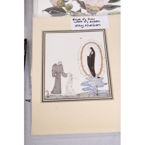 932 - A LARGE QUANTITY OF PRINTS TO INCLUDE ARTHUR RACKHAM, HEATH ROBINSON, KAY NEILSON, VINTAGE FASHION P... 