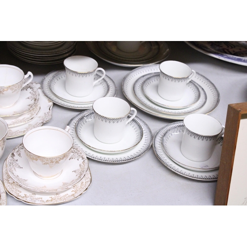 951 - A QUANTITY OF BALFOUR AND SALON CHINA TO INCLUDE CREAM JUGS, SUGAR BOWLS, CAKE PLATES, CUPS, SAUCERS... 