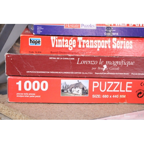 968 - A QUANTITY OF VINTAGE JIGSAW PUZZLES AND CLASSICAL CDS