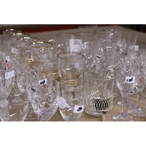 990 - A QUANTITY OF GLASSES TO INCLUDE SHERRY, PORT, ETC