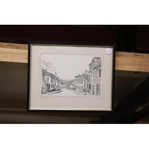 995 - THREE FRAMED PRINTS - TREGESEAL MILL, NANCHERROW AND FISHPOOL STREET, ST ALBANS