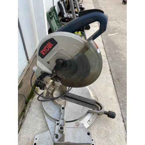 1682 - A RYOBI ELECTRIC CROSS CUT MITRE SAW