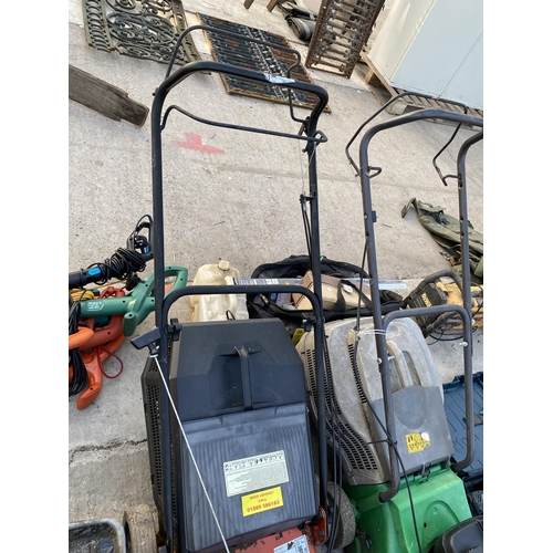 1715 - A CHAMPION SELF PROPELLED PETROL LAWN MOWER WITH GRASS BOX