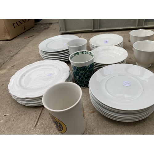 2101 - A COLLECTION OF VARIOUS CERAMIC PLATES, CUPS, SAUCERS, ETC