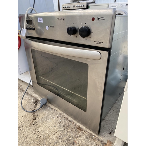 2435 - A SILVER INTERGRATED ELECTRIC OVEN