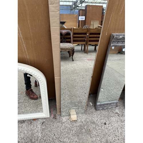 2988 - A FRAMELESS MIRROR, 47