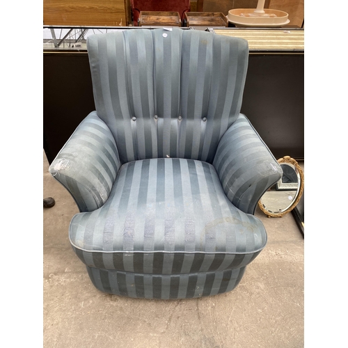 3011 - AN 'ART FORM' SWIVEL EASY CHAIR