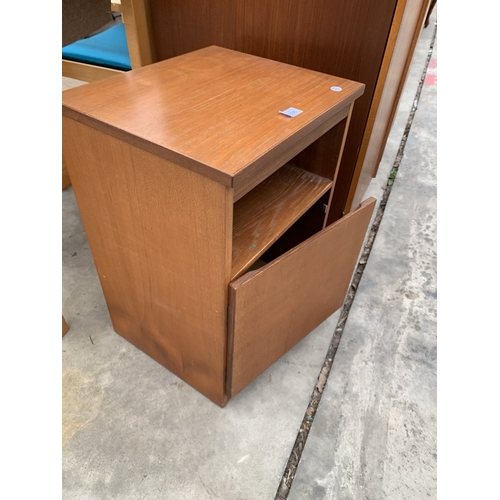 3036 - A RETRO TEAK MEREDREW BEDSIDE LOCKER