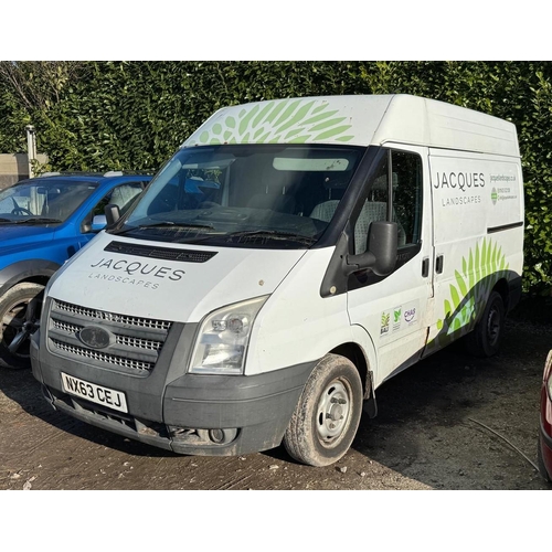 183 - A FORD TRANSIT DIESEL VAN,  MANUAL TRANSMISSION, 102081 MILES,  REGISTRATION NX63CEJ (03/10/2013)- S... 