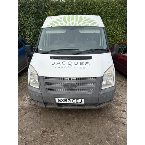 183 - A FORD TRANSIT DIESEL VAN,  MANUAL TRANSMISSION, 102081 MILES,  REGISTRATION NX63CEJ (03/10/2013)- S... 