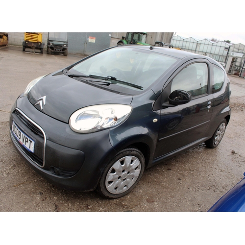 177 - A GREY CITROEN C1 VTR CAR  86000 MILES  MOT 28/10/25  REG 2009  SPARE WHEEL  RADIO  - NO VAT  - WHIL... 