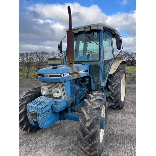 206 - A 1987 FORD 6610 TRACTOR, REGISTRATION D799 DRF, ONE OWNER FROM NEW ON A LOCAL ARABLE FARM, ORIGINAL... 