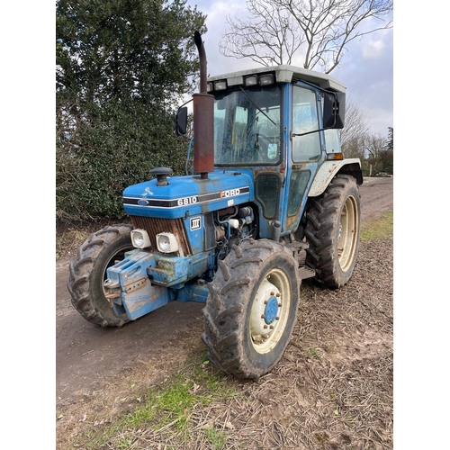 207 - A 1991 FORD 6810 TRACTOR (RARE MODEL), REGISTRATION H920 LRF, ONE OWNER FROM NEW WITH ORIGINAL OWNER... 