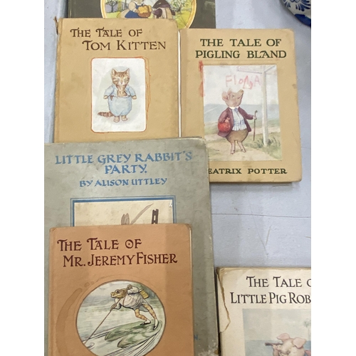 111 - A COLLECTION OF BOOKS TO INCLUDE F. WARNE & CO., LTD BEATRIX POTTER THE TALE OF MR JEREMY FISHER, TH... 