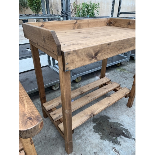 161 - AN AS NEW EX DISPLAY CHARLES TAYLOR GARDEN FURNITURE COMPOST BENCH