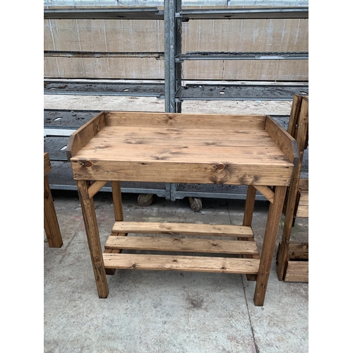 168 - AN AS NEW EX DISPLAY CHARLES TAYLOR GARDEN FURNITURE POTTING BENCH