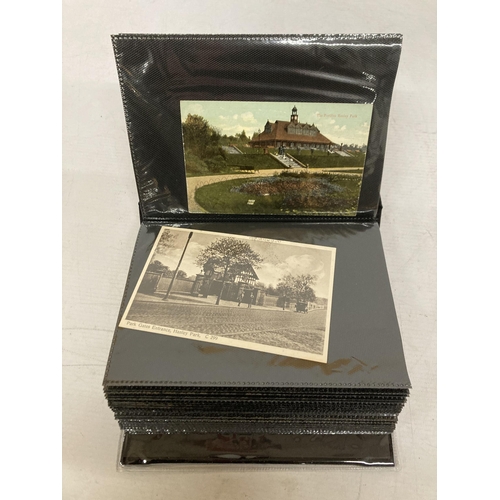 45 - AN ALBUM CONTAINING A COLLECTION OF VINTAGE POSTCARDS - HANLEY, NEWCASTLE AND BURSLEM