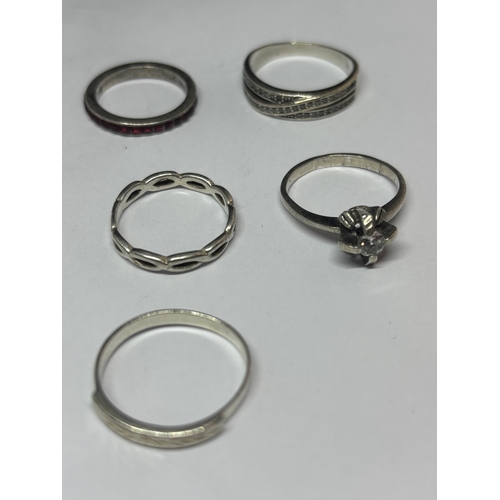 576 - TEN VARIOUS MARKED SILVER RINGS