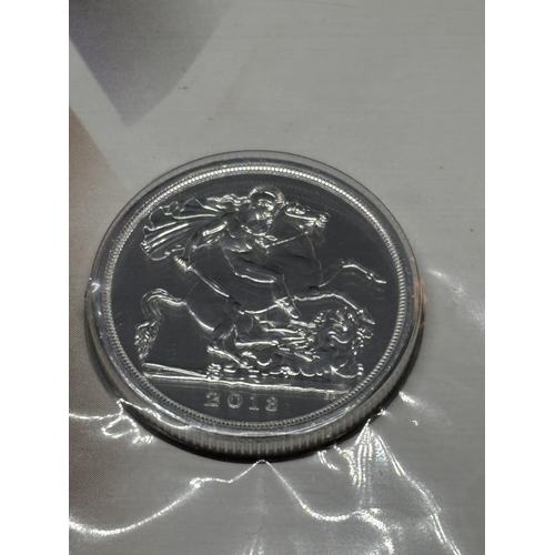 80 - A ST GEORGE AND THE DRAGON SILVER £20 PROOF COIN