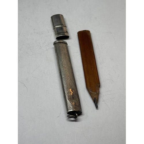 85 - A HALLMARKED BIRMINGHAM WALKER AND HALL SILVER PENCIL