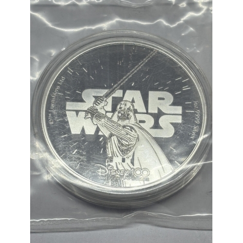 92 - A KING CHARLES III  2023 SAMOA FIVE DOLLAR STAR WARS THEMED 1oz SILVER COIN