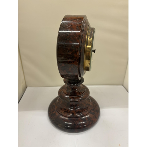 12 - A VINTAGE SERPENTINE BAROMETER HEIGHT 26CM