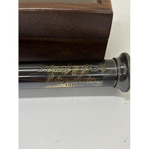 27 - A BOXED BRASS TELESCOPE