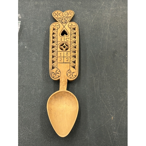 96A - AN ANTIQUE WELSH LOVING SPOON