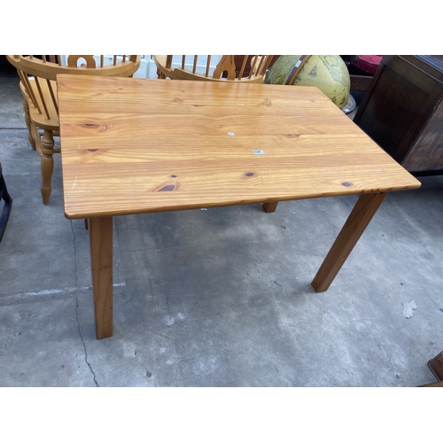 3168 - A PINE KITCHEN TABLE 46