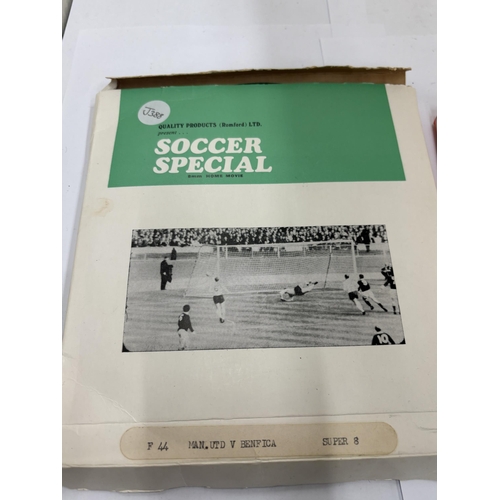 156A - TWO MANCHESTER UNITED 8MM FILM REELS COVERING UNITED VS BENEFICA AND UNITED VS LIVERPOOL 1977 F.A. C... 